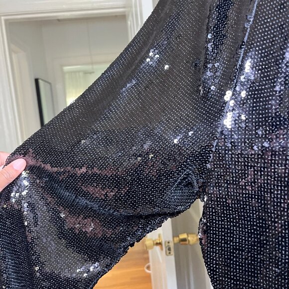 NWT Anthropologie Sanctuary The Kicker Sequin Flare Leggings Size Medium Black - Picture 9 of 10